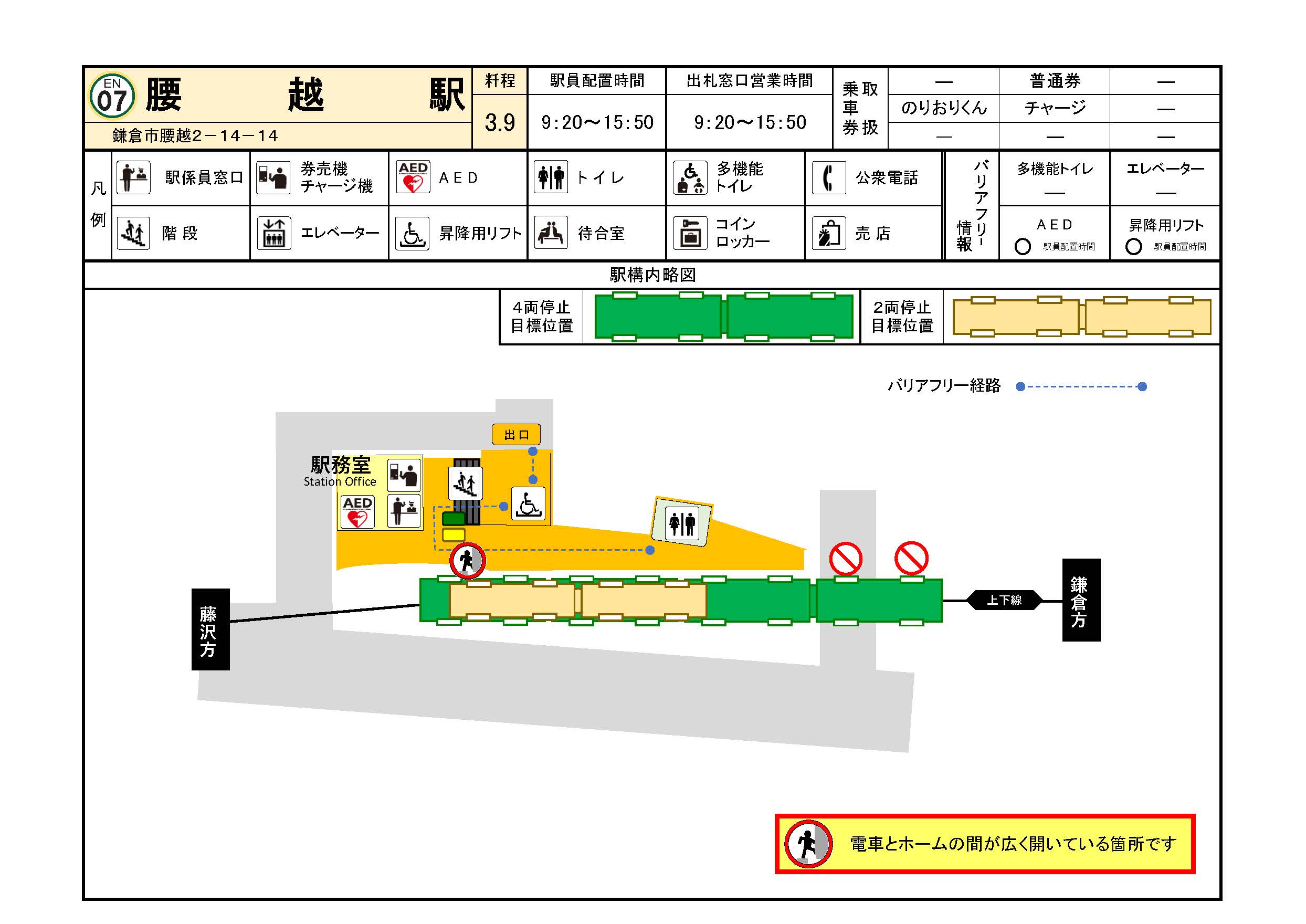 腰越駅構内図